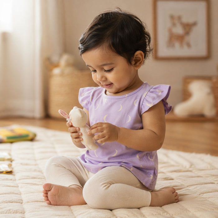 Mimi Baby Jhabla | Crescent Moon Scatter | Monsoon Magic | Bamboo-Cotton, Tagless, 3× Softer | 0-9M