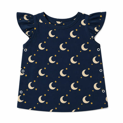 Mimi Baby Jhabla | Crescent Moon + Stars | Stardust | Bamboo-Cotton, Tagless, 3× Softer | 0-9M