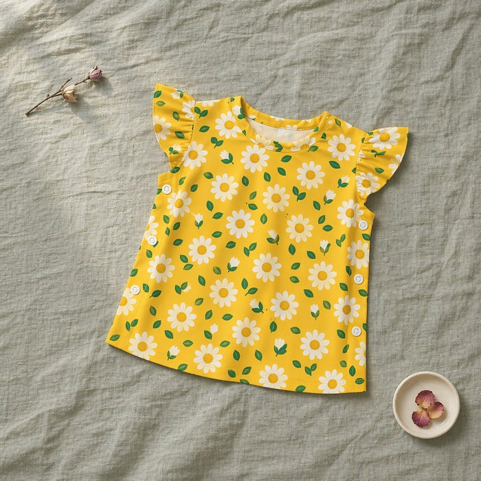 Mimi Baby Jhabla | Daisy Chain | Blossom | Bamboo-Cotton, Tagless, 3× Softer | 0-9M