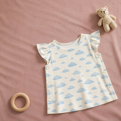 Mimi Baby Jhabla | Drifting Clouds | Monsoon Magic | Bamboo-Cotton, Tagless, 3× Softer | 0-9M