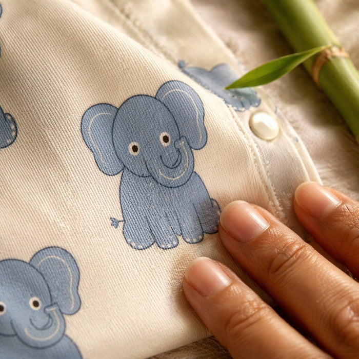 Mimi Baby Jhabla | Elephant Parade | Safari Tales | Bamboo-Cotton, Tagless, 3× Softer | 0-9M