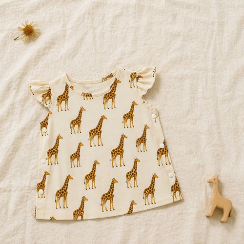 Mimi Baby Jhabla | Giraffe Royale | Safari Tales | Bamboo-Cotton, Tagless, 3× Softer | 0-9M