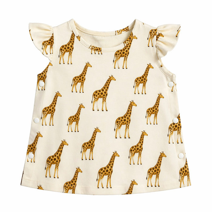 Mimi Baby Jhabla | Giraffe Royale | Safari Tales | Bamboo-Cotton, Tagless, 3× Softer | 0-9M