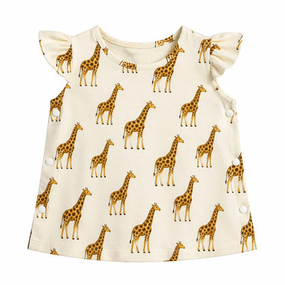 Mimi Baby Jhabla | Giraffe Royale | Safari Tales | Bamboo-Cotton, Tagless, 3× Softer | 0-9M