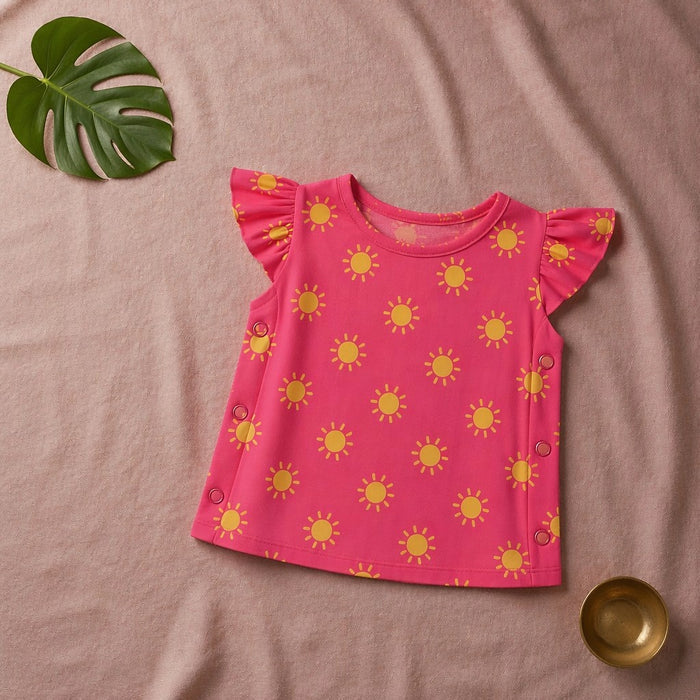 Mimi Baby Jhabla | Golden Sun | Monsoon Magic | Bamboo-Cotton, Tagless, 3× Softer | 0-9M