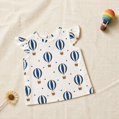 Mimi Baby Jhabla | Hot Air Balloon | Little Voyager | Bamboo-Cotton, Tagless, 3× Softer | 0-9M