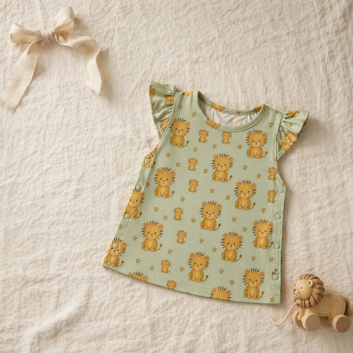 Mimi Baby Jhabla | Lion Cub | Safari Tales | Bamboo-Cotton, Tagless, 3× Softer | 0-9M