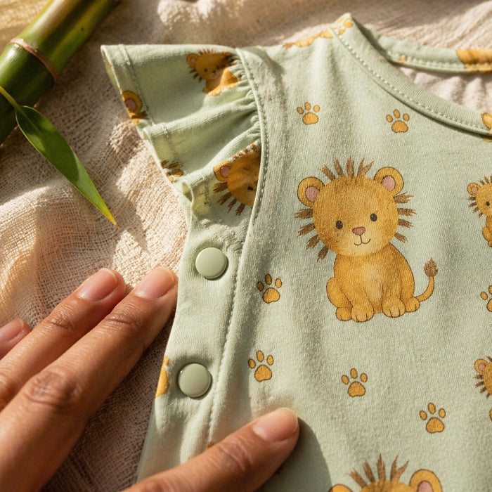 Mimi Baby Jhabla | Lion Cub | Safari Tales | Bamboo-Cotton, Tagless, 3× Softer | 0-9M