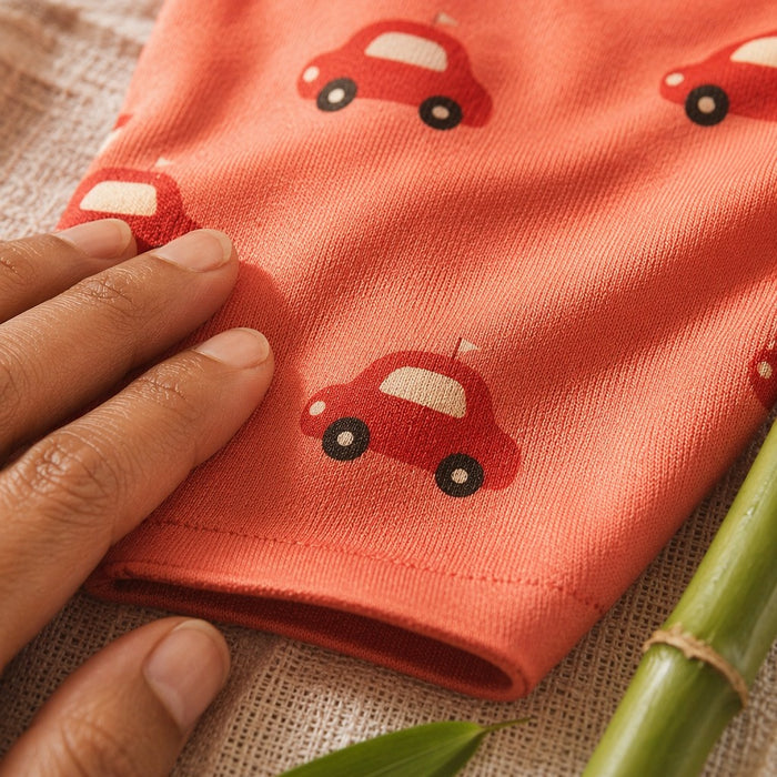 Mimi Baby Jhabla | Little Car | Little Voyager | Bamboo-Cotton, Tagless, 3× Softer | 0-9M