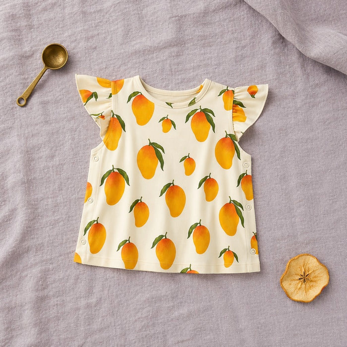 Mimi Baby Jhabla | Mango Grove | Orchard | Bamboo-Cotton, Tagless, 3× Softer | 0-9M