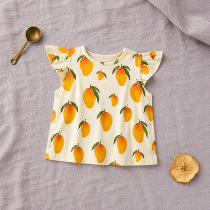 Mimi Baby Jhabla | Mango Grove | Orchard | Bamboo-Cotton, Tagless, 3× Softer | 0-9M