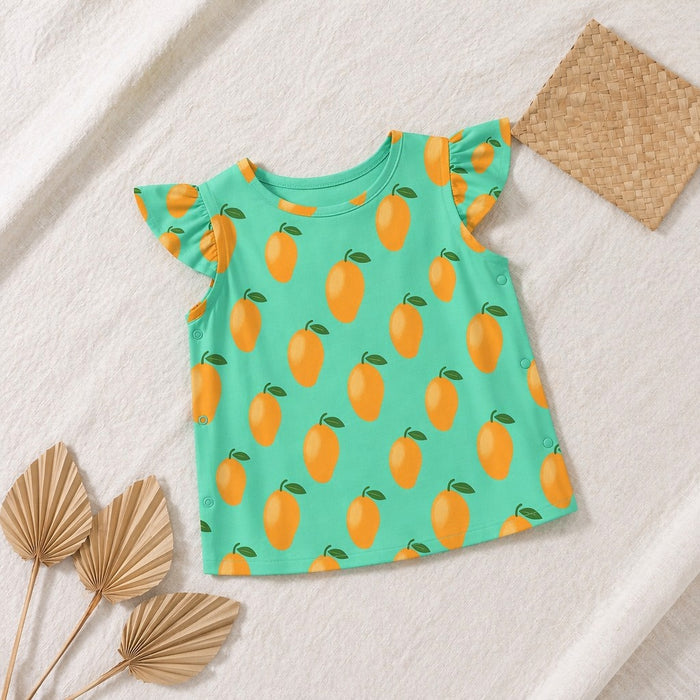Mimi Baby Jhabla | Mango Grove | Tropicale | Bamboo-Cotton, Tagless, 3× Softer | 0-9M