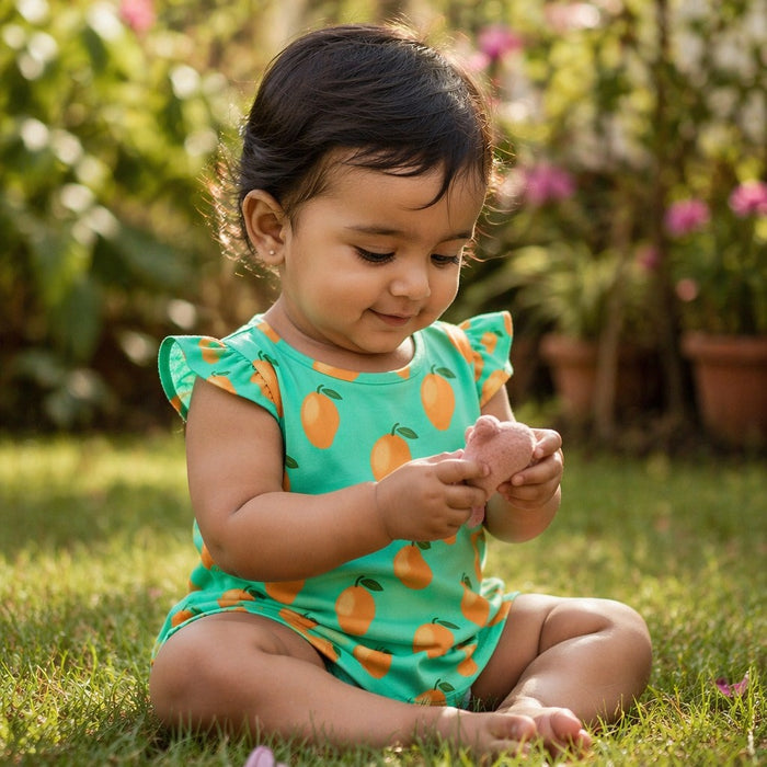 Mimi Baby Jhabla | Mango Grove | Tropicale | Bamboo-Cotton, Tagless, 3× Softer | 0-9M