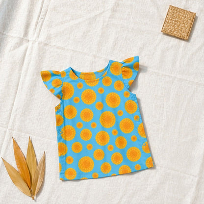 Mimi Baby Jhabla | Marigold Burst | Tropicale | Bamboo-Cotton, Tagless, 3× Softer | 0-9M