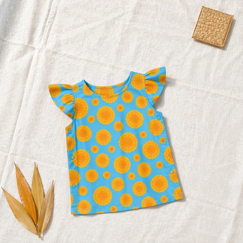 Mimi Baby Jhabla | Marigold Burst | Tropicale | Bamboo-Cotton, Tagless, 3× Softer | 0-9M