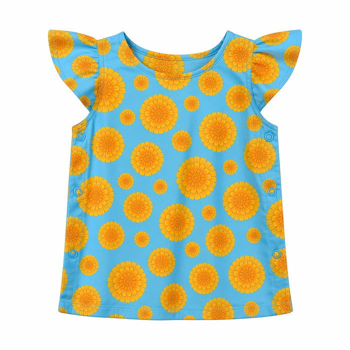 Mimi Baby Jhabla | Marigold Burst | Tropicale | Bamboo-Cotton, Tagless, 3× Softer | 0-9M