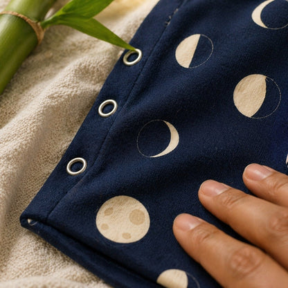 Mimi Baby Jhabla | Moon Phases | Stardust | Bamboo-Cotton, Tagless, 3× Softer | 0-9M