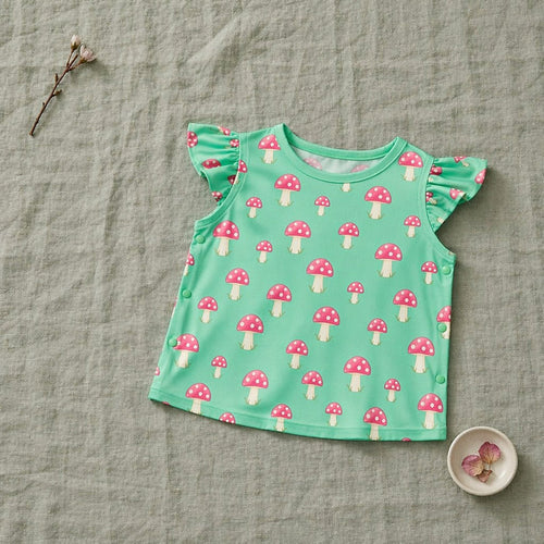 Mimi Baby Jhabla | Mushroom Magic | Blossom | Bamboo-Cotton, Tagless, 3× Softer | 0-9M
