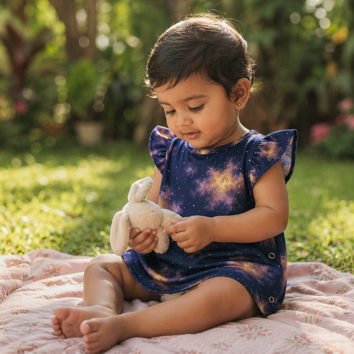 Mimi Baby Jhabla | Nebula | Stardust | Bamboo-Cotton, Tagless, 3× Softer | 0-9M