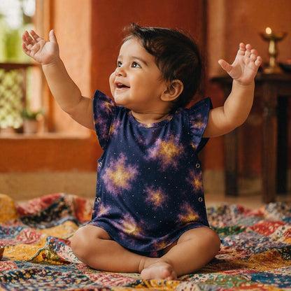 Mimi Baby Jhabla | Nebula | Stardust | Bamboo-Cotton, Tagless, 3× Softer | 0-9M