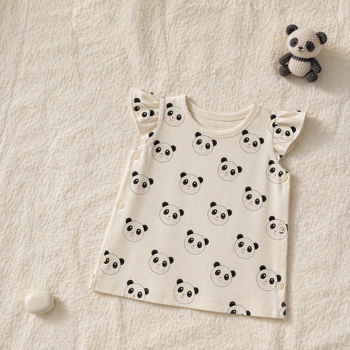 Mimi Baby Jhabla | Panda Face | Safari Tales | Bamboo-Cotton, Tagless, 3× Softer | 0-9M