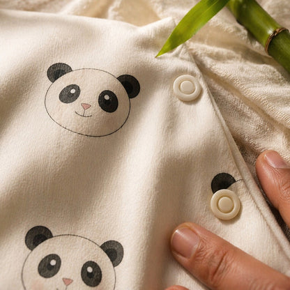 Mimi Baby Jhabla | Panda Face | Safari Tales | Bamboo-Cotton, Tagless, 3× Softer | 0-9M