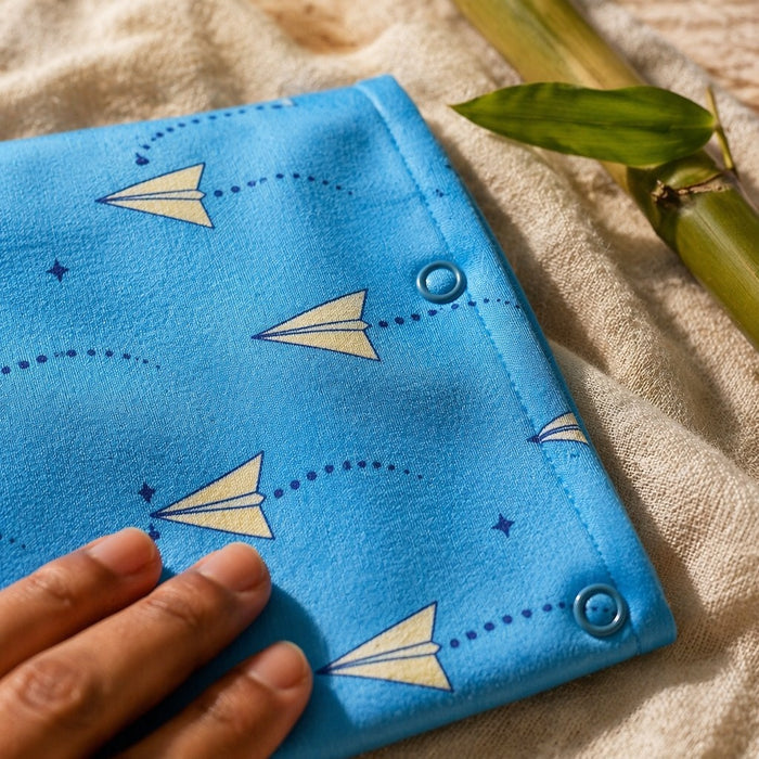 Mimi Baby Jhabla | Paper Airplane | Little Voyager | Bamboo-Cotton, Tagless, 3× Softer | 0-9M