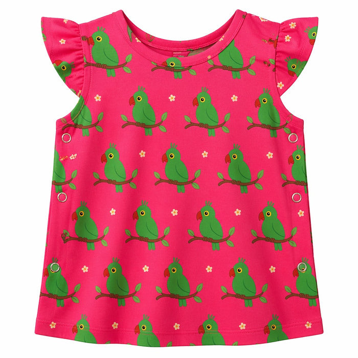Mimi Baby Jhabla | Parrot on Branch | Tropicale | Bamboo-Cotton, Tagless, 3× Softer | 0-9M