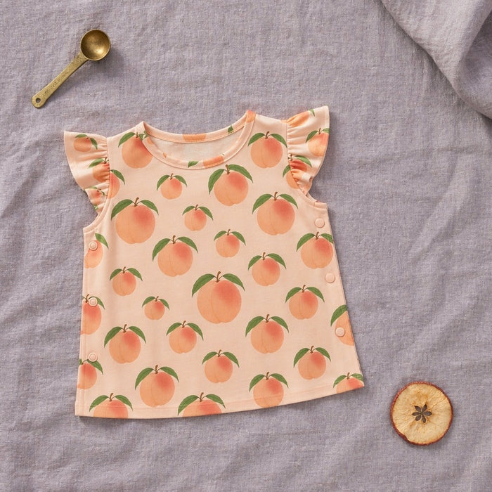 Mimi Baby Jhabla | Peach Garden | Orchard | Bamboo-Cotton, Tagless, 3× Softer | 0-9M