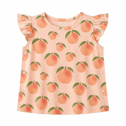 Mimi Baby Jhabla | Peach Garden | Orchard | Bamboo-Cotton, Tagless, 3× Softer | 0-9M