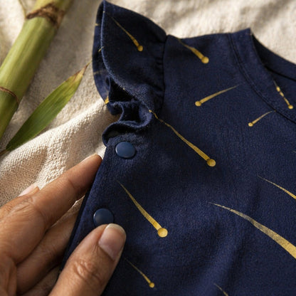 Mimi Baby Jhabla | Shooting Stars | Stardust | Bamboo-Cotton, Tagless, 3× Softer | 0-9M