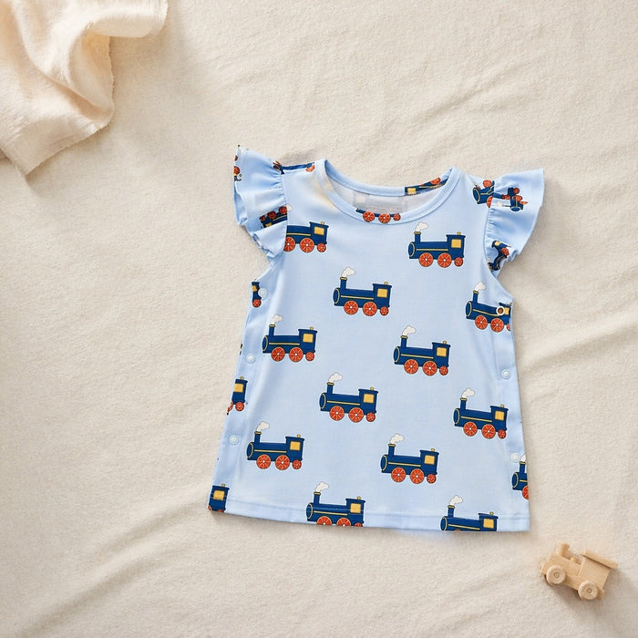 Mimi Baby Jhabla | Steam Train | Little Voyager | Bamboo-Cotton, Tagless, 3× Softer | 0-9M