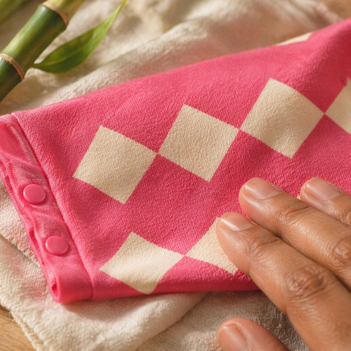 Mimi Baby Jhabla | Zigzag | Geo Play | Bamboo-Cotton, Tagless, 3× Softer | 0-9M