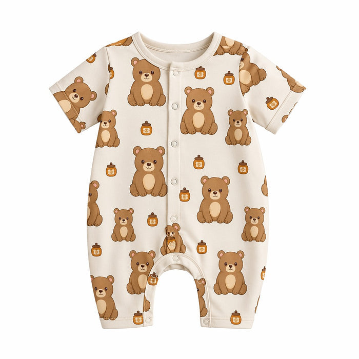 Mimi Baby Romper | Bear Cub | Safari Tales | Bamboo-Cotton, 3× Softer, Tagless | 0-24M