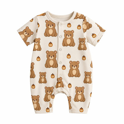 Mimi Baby Romper | Bear Cub | Safari Tales | Bamboo-Cotton, 3× Softer, Tagless | 0-24M