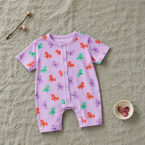 Mimi Baby Romper | Butterfly Garden | Blossom | Bamboo-Cotton, 3× Softer, Tagless | 0-24M