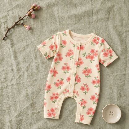 Mimi Baby Romper | Cherry Blossom | Blossom | Bamboo-Cotton, 3× Softer, Tagless | 0-24M