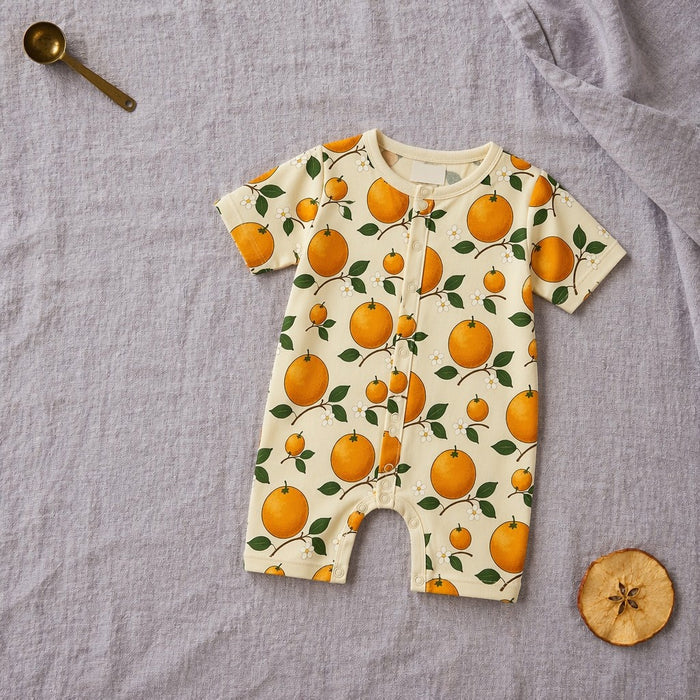 Mimi Baby Romper | Citrus Grove | Orchard | Bamboo-Cotton, 3× Softer, Tagless | 0-24M