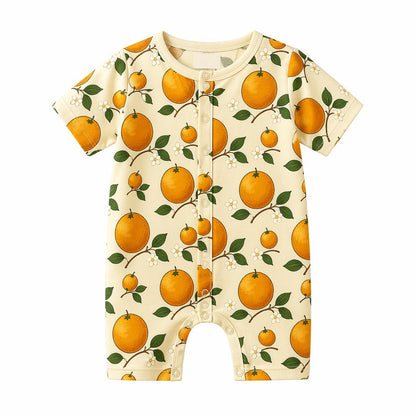 Mimi Baby Romper | Citrus Grove | Orchard | Bamboo-Cotton, 3× Softer, Tagless | 0-24M