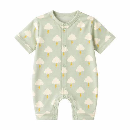 Mimi Baby Romper | Cloud + Lightning | Monsoon Magic | Bamboo-Cotton, 3× Softer, Tagless | 0-24M