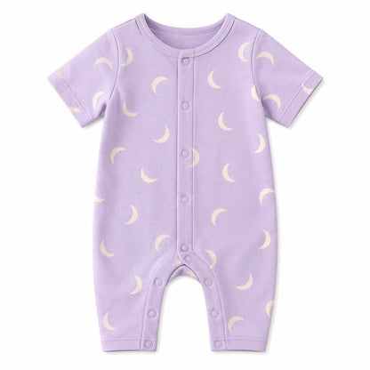 Mimi Baby Romper | Crescent Moon Scatter | Monsoon Magic | Bamboo-Cotton, 3× Softer, Tagless | 0-24M