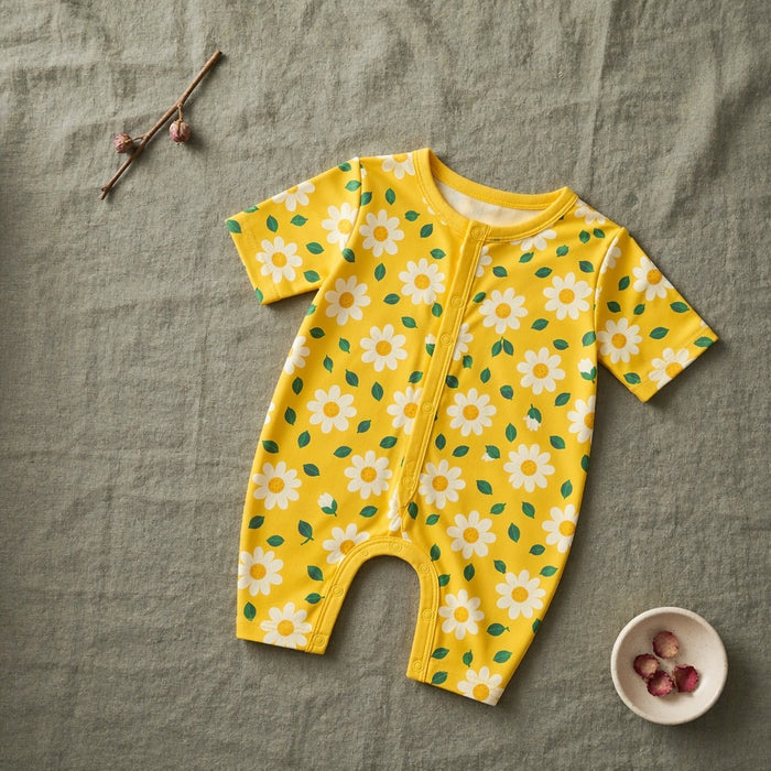 Mimi Baby Romper | Daisy Chain | Blossom | Bamboo-Cotton, 3× Softer, Tagless | 0-24M