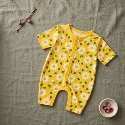 Mimi Baby Romper | Daisy Chain | Blossom | Bamboo-Cotton, 3× Softer, Tagless | 0-24M