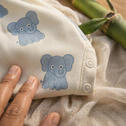 Mimi Baby Romper | Elephant Parade | Safari Tales | Bamboo-Cotton, 3× Softer, Tagless | 0-24M