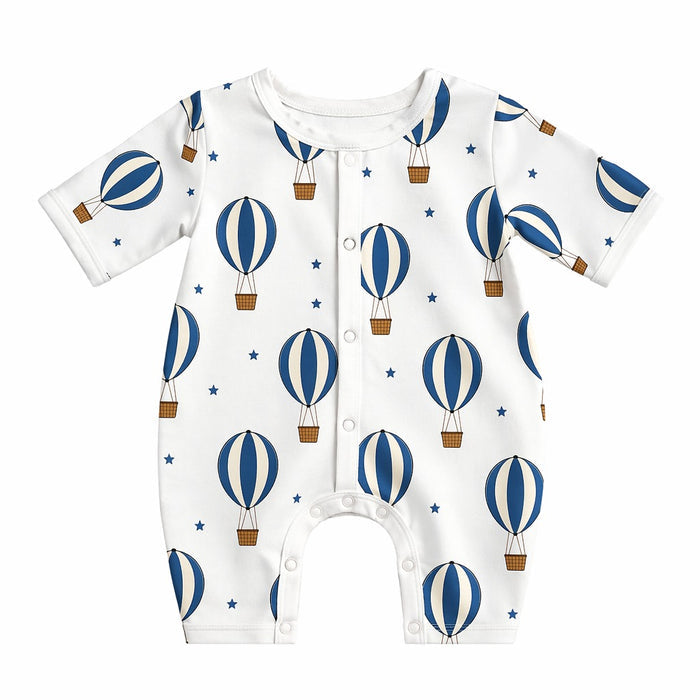 Mimi Baby Romper | Hot Air Balloon | Little Voyager | Bamboo-Cotton, 3× Softer, Tagless | 0-24M
