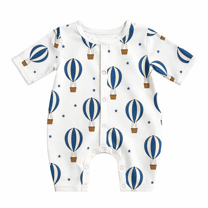 Mimi Baby Romper | Hot Air Balloon | Little Voyager | Bamboo-Cotton, 3× Softer, Tagless | 0-24M