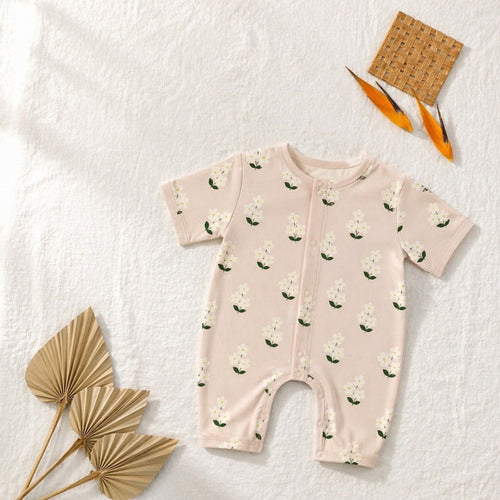 Mimi Baby Romper | Jasmine Bunch | Tropicale | Bamboo-Cotton, 3× Softer, Tagless | 0-24M