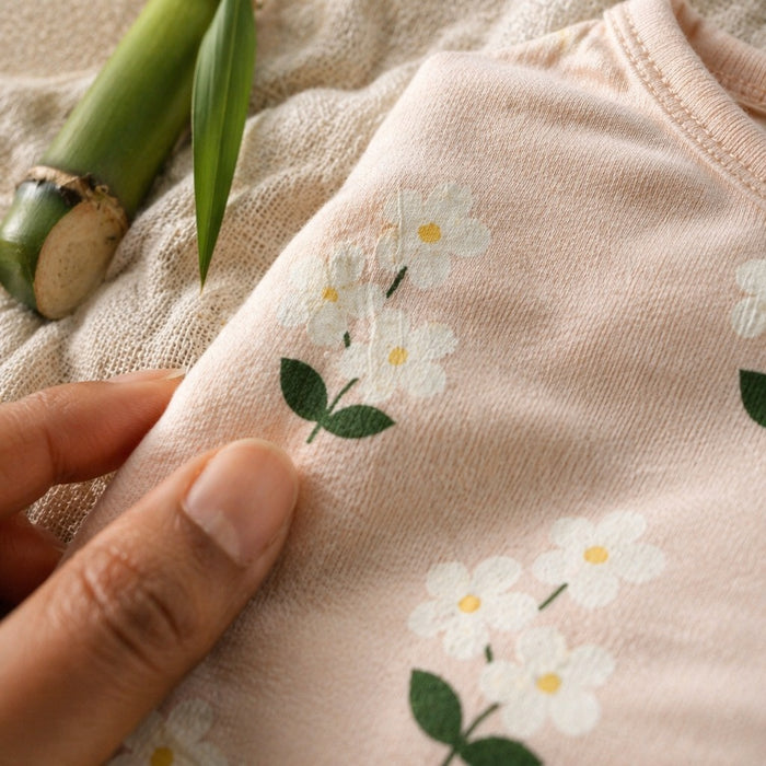Mimi Baby Romper | Jasmine Bunch | Tropicale | Bamboo-Cotton, 3× Softer, Tagless | 0-24M