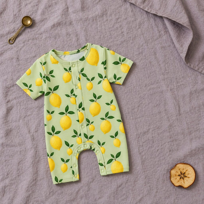 Mimi Baby Romper | Lemon Branch | Orchard | Bamboo-Cotton, 3× Softer, Tagless | 0-24M