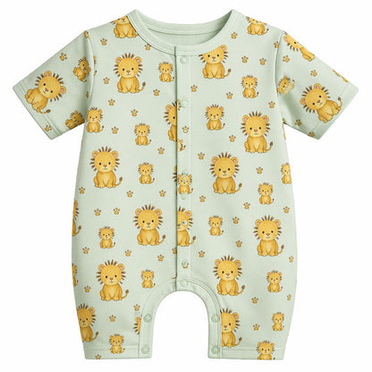Mimi Baby Romper | Lion Cub | Safari Tales | Bamboo-Cotton, 3× Softer, Tagless | 0-24M